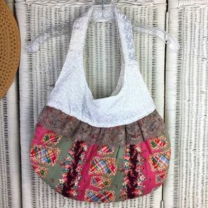 Vintage 90’s Cottage Core Handmade Purse Lace Eyelet